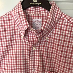 Brooks Brothers 346 red striped button down